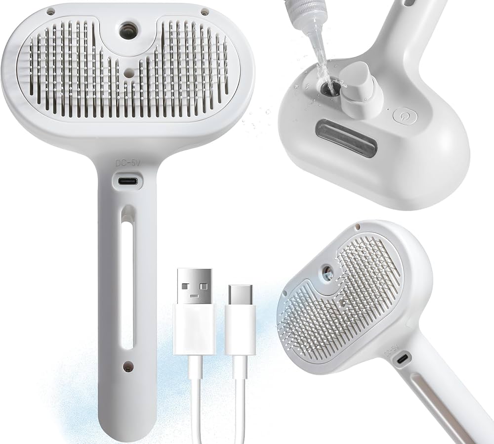 Pet Grooming Steam Brush