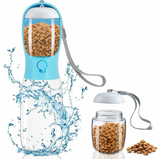 3 in 1 Portable Pet Water Bottle with Food Storage